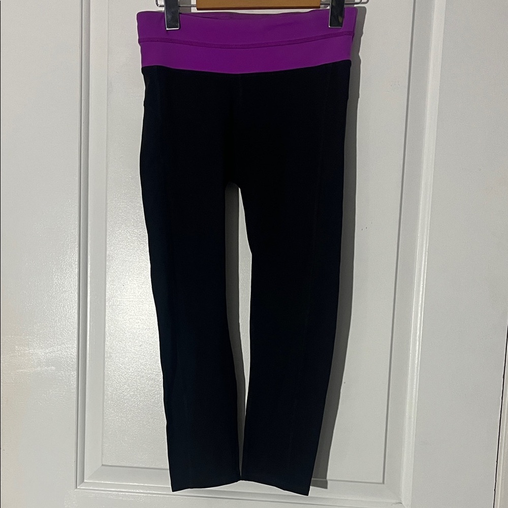 Champion Black and Purple Cropped Pants